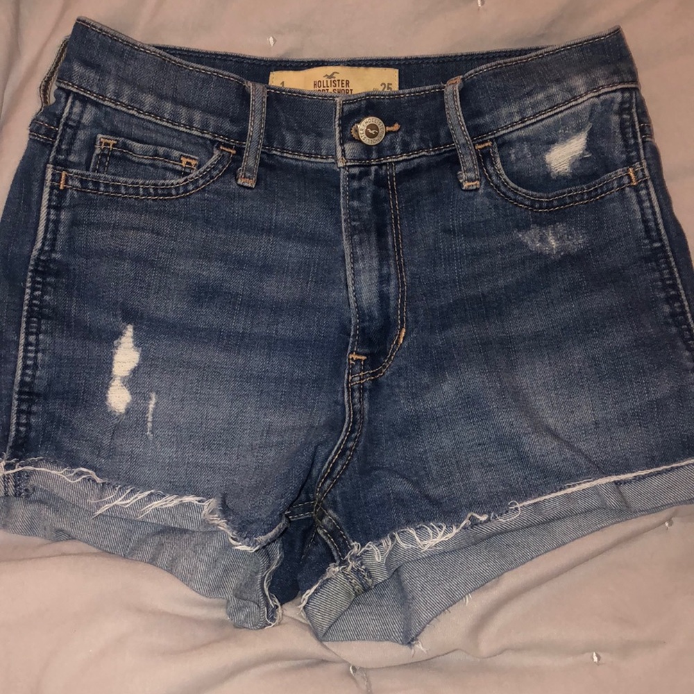 High waisted jean shorts